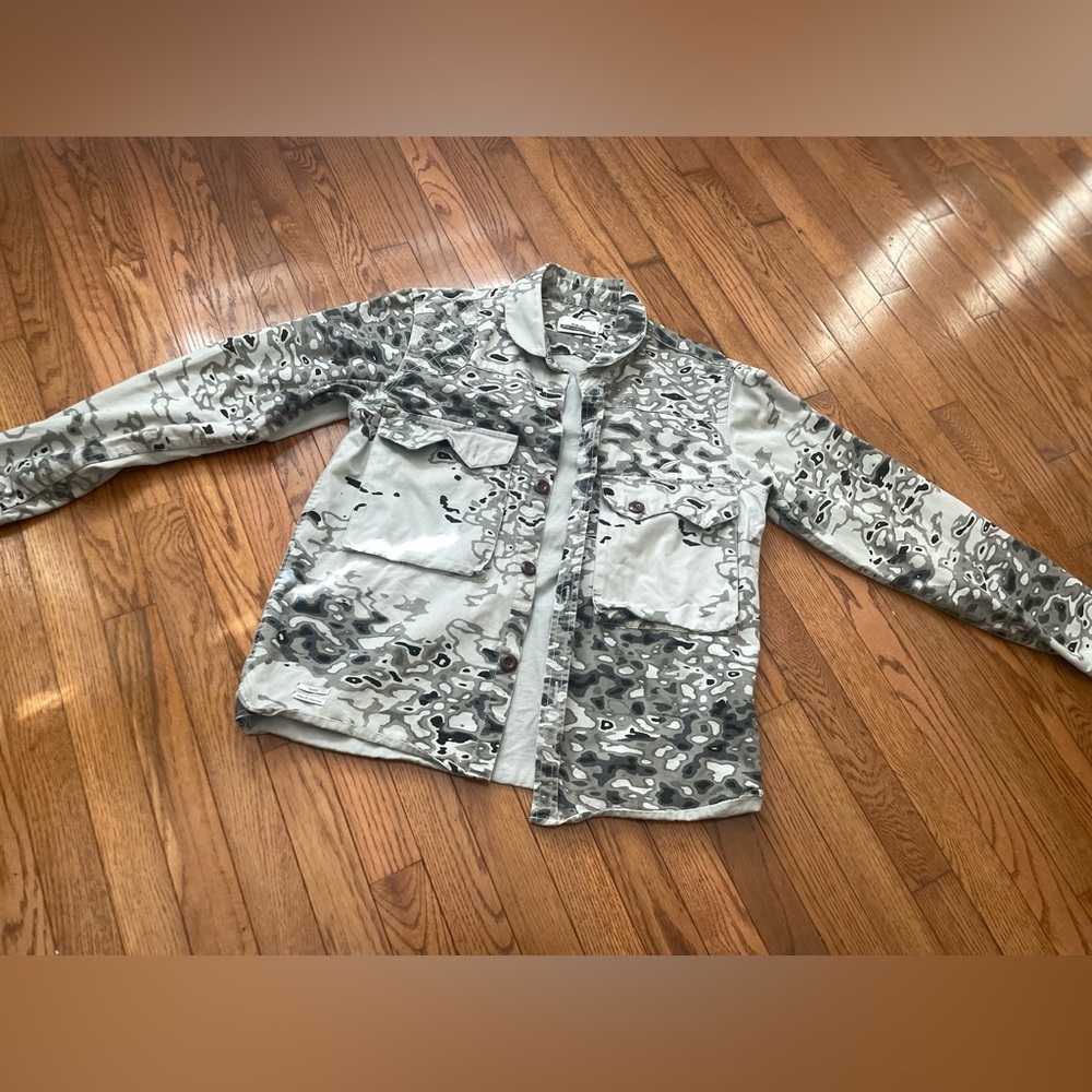 Camouflage Button-Up Jacket Shirt
